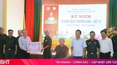 Lãnh đạo tỉnh Hà Tĩnh tặng quà các thương, bệnh binh tại Nghệ An