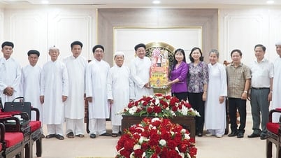 Lãnh đạo Tỉnh ủy An Giang tiếp Khối liên giao các tổ chức Cao Đài đến chúc mừng