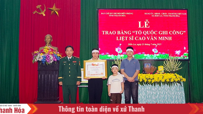 Trao bằng “Tổ quốc ghi công” cho liệt sỹ Cao Văn Minh