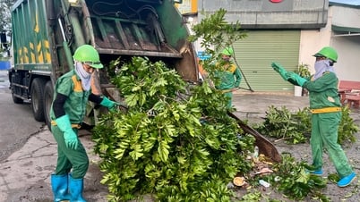Lượng rác phát sinh do dông lốc, bão số 3 tăng cao