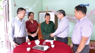 Trưởng Ban Tổ chức Tỉnh ủy thăm, tặng quà cho người có công