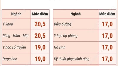 Công bố điểm sàn đối với nhóm ngành sức khỏe năm 2025