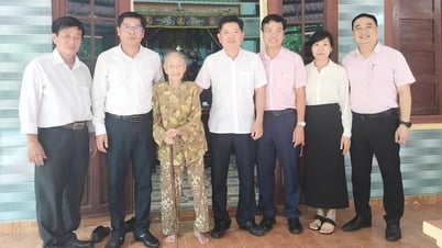 Lãnh đạo thành phố thăm, tặng quà Bà mẹ Việt Nam Anh hùng tại phường Phong Phú