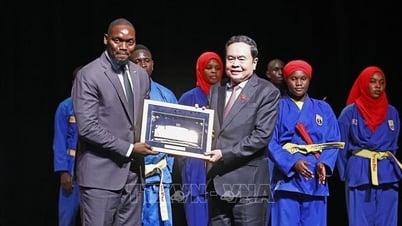 National Assembly Chairman watches performance of Senegal Vovinam Federation students