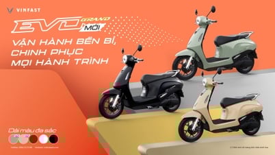 Vinfast ra mắt xe máy điện Evo Grand với 2 pin có thể tháo rời, di chuyển tới 262 km/lần sạc