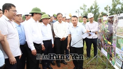 Bộ trưởng Bộ Xây dựng Trần Hồng Minh kiểm tra tình hình triển khai Dự án đầu tư xây dựng tuyến đường sắt Lào Cai – Hà Nội – Hải Phòng đoạn qua tỉnh Hưng Yên