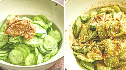 Salad dưa chuột bơ đậu phộng
