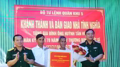 Quân khu 5 bàn giao nhà tình nghĩa cho cựu binh ở xã Tiên Phước