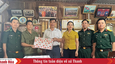 Lãnh đạo Bộ CHQS tỉnh thăm, tặng quà gia đình thương binh tại xã Tam Chung
