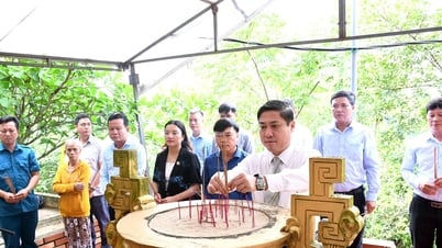 Phó Chủ tịch UBND thành phố Phan Thái Bình viếng hương tại Nhà bia hầm Ông Bật