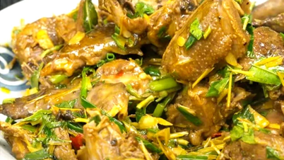 Bồ câu xào rau răm
