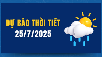 พยากรณ์อากาศวันที่ 25 กรกฎาคม 2568 : ฝนตกหนักเป็นบริเวณกว้างในภาคเหนือและภาคใต้