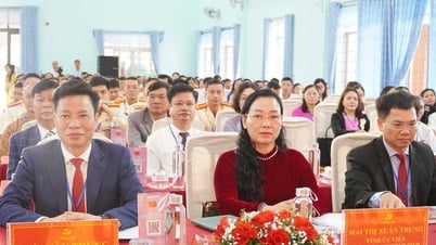 ภาพการประชุมสมัชชาพรรคคอมมิวนิสต์แห่งเมืองเกียนดึ๊ก ครั้งที่ 1 วาระปี 2568-2573