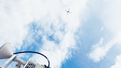Drone có thể tạo vùng phủ sóng bán kính 6 km, phục vụ công tác cứu hộ, cứu nạn