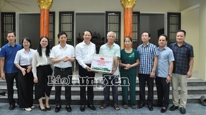 Các đồng chí lãnh đạo tỉnh thăm, tặng quà các thương binh, bệnh binh