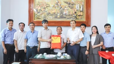 សមមិត្ត Nguyen Van Chien ប្រធាននាយកដ្ឋានឃោសនា និងចលនាមហាជននៃគណៈកម្មាធិការបក្សខេត្ត បានចុះសួរសុខទុក្ខ និងជូនអំណោយដល់យុទ្ធជនពិការនៅឃុំ Tien Tien។