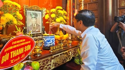 Phó Thủ tướng Chính phủ Bùi Thanh Sơn dâng hương tưởng niệm Đại tướng Lê Đức Anh