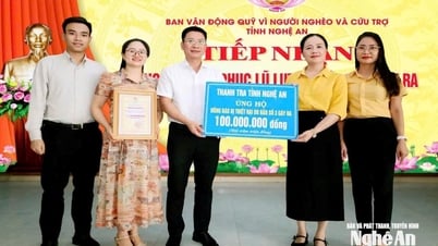 Thanh tra tỉnh Nghệ An ủng hộ 100 triệu đồng giúp đỡ người dân vùng lũ