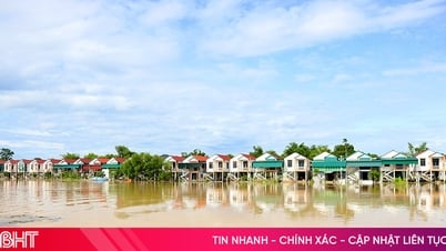 Nhà tránh lũ thôn Tiền Phong phát huy hiệu quả khi nước sông La dâng cao
