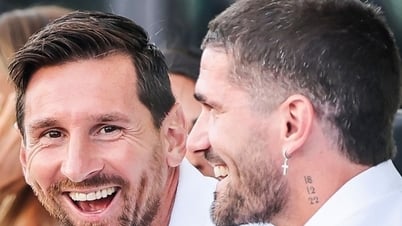 Messi cười như được mùa mừng De Paul ra mắt Inter Miami