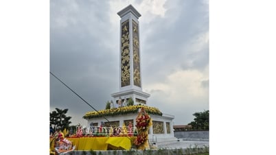 Hoàn thành công trình Đài tưởng niệm các anh hùng liệt sĩ Ân Thi
