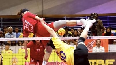 Đội tuyển cầu mây nữ Việt Nam giành Huy chương bạc giải thế giới