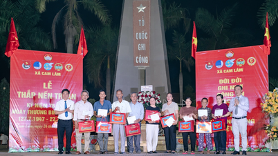 Xã Cam Lâm tổ chức lễ thắp nến tri ân các anh hùng liệt sĩ