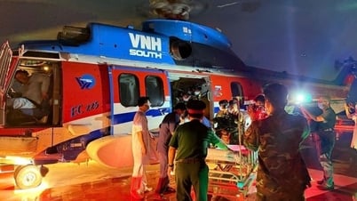 Trực thăng Binh đoàn 18 bay cấp cứu quân nhân từ Trường Sa về đất liền điều trị