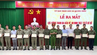 Quảng Điền ra mắt lực lượng tham gia bảo vệ an ninh trật tự ở cơ sở
