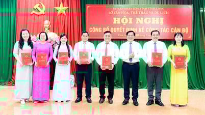 Công bố quyết định bổ nhiệm lãnh đạo, quản lý 14 đơn vị thuộc Sở Văn hóa, Thể thao và Du lịch
