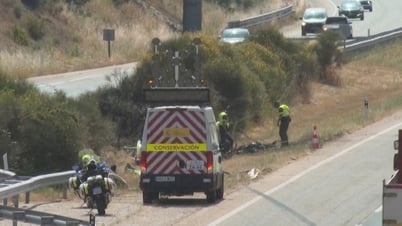 Scène tragique d'un accident de la circulation qui a tué Diogo Jota et son frère