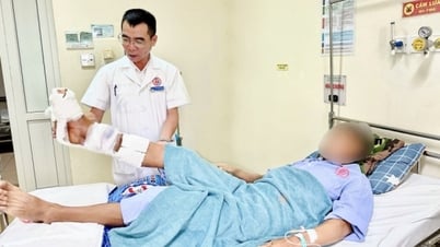 Nối thành công cẳng chân gần đứt rời cho người bệnh