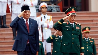 Đại tướng Phan Văn Giang chủ trì lễ đón Bộ trưởng Quốc phòng Indonesia