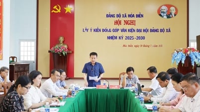 Lấy ý kiến đóng góp văn kiện Đại hội Đảng bộ xã Hòa Điền (tỉnh An Giang) lần thứ I