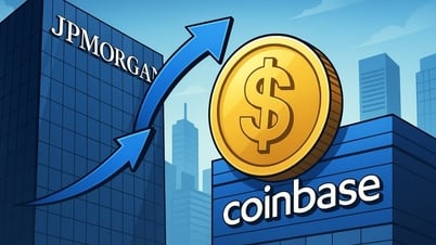 JPMorgan hợp tác Coinbase mua crypto bằng thẻ tín dụng từ 2025