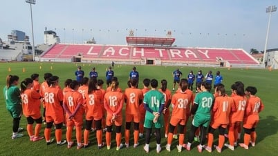 Đội tuyển nữ Việt Nam tập buổi đầu tiên tại Hải Phòng, chuẩn bị cho giải Đông Nam Á