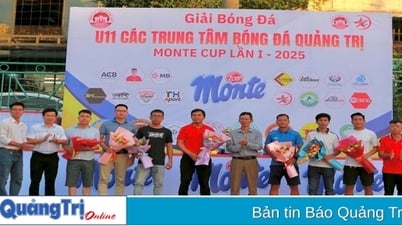 Khai mạc Giải Bóng đá U11 các trung tâm bóng đá cộng đồng Quảng Trị lần thứ I