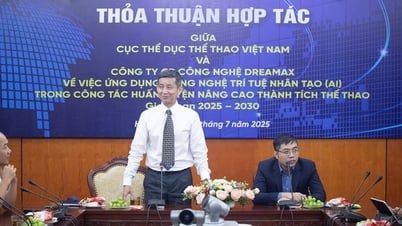 Signing a cooperation agreement on applying artificial intelligence (AI) technology in sports training