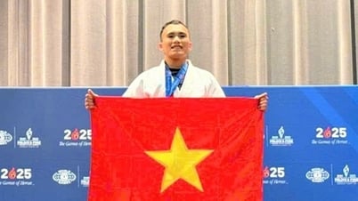 ル・キエン伍長は世界警察消防競技大会で金メダル2個を獲得した。