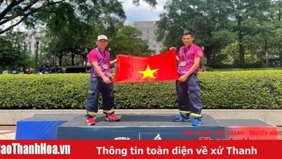 Beamte und Soldaten der Feuerwehr von Thanh Hoa gewannen zwei Silbermedaillen bei den World Police and Fire Fighting Games