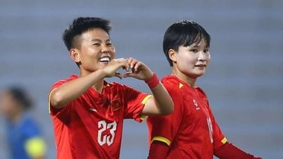 Easily defeating Guam, the Vietnamese women's team officially won a ticket to the Asian Cup Finals.