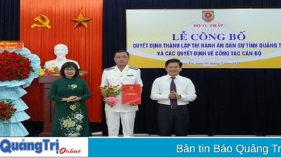 សេចក្តី​ប្រកាស​អំពី​ការ​សម្រេច​បង្កើត​នាយកដ្ឋាន​អនុវត្ត​សាលក្រម​រដ្ឋប្បវេណី​ខេត្ត Quang Tri