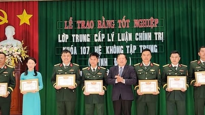 Bế mạc lớp trung cấp lý luận chính trị khóa 107 hệ không tập trung