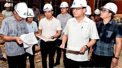 Phó Chủ tịch UBND tỉnh Nguyễn Mạnh Tuấn kiểm tra tiến độ cải tạo Trung tâm Hội nghị tỉnh