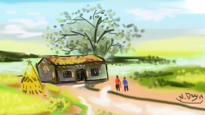 Những con đường trải vàng rơm khô