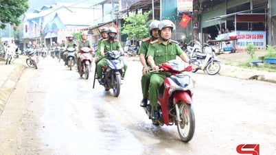 Công an xã Mường Chiên ra quân đợt cao điểm tấn công trấn áp tội phạm