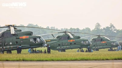Phi đội trực thăng Mi-8, Mi-17 rèn đội hình trên không, sẵn sàng cho đại lễ 2/9