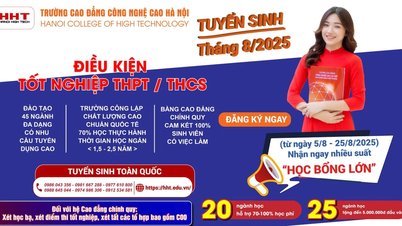 Trường Cao đẳng Công nghệ cao Hà Nội tuyển sinh đợt nhập học tháng 8 năm 2025
