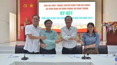 Báo và Phát thanh - Truyền hình tỉnh An Giang ký kết tuyên truyền với 3 xã