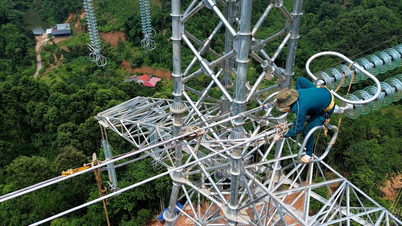 Khẩn trương thi công kéo dây tuyến 500kV lào cai - vĩnh yên